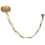 Rimini Color-Select Swag Chandelier - Aged Brass / Clear