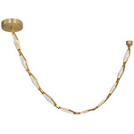 Rimini Color-Select Swag Chandelier - Aged Brass / Clear