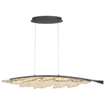 Sanremo Color-Select Oval Chandelier - Painted Brushed Gray / Cognac