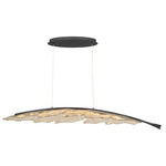 Sanremo Color-Select Oval Chandelier - Painted Brushed Gray / Cognac