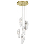 Sorrento Round Multi Light Chandelier - Gold / Clear