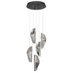 Sorrento Round Multi Light Chandelier - Black / Smoke