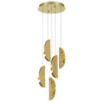 Sorrento Round Multi Light Chandelier - Gold / Copper Leaf