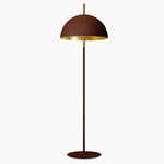 The Queen Floor Lamp - Oxidized Steel / 24K Gold