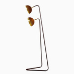 The Queen Double Floor Lamp - Oxidized Steel / 24K Gold