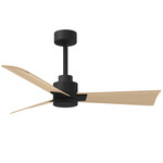 Alessandra Ceiling Fan - Matte Black / Light Maple Tone