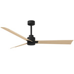 Alessandra Ceiling Fan - Matte Black / Light Maple Tone