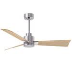 Alessandra Ceiling Fan - Brushed Nickel / Light Maple Tone