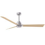 Alessandra Ceiling Fan - Brushed Nickel / Light Maple Tone