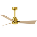 Alessandra Ceiling Fan - Brushed Brass / Light Maple Tone