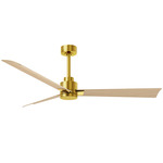 Alessandra Ceiling Fan - Brushed Brass / Light Maple Tone
