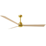 Alessandra Ceiling Fan - Brushed Brass / Light Maple Tone