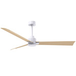 Alessandra Ceiling Fan - Matte White / Light Maple Tone