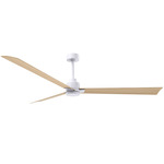 Alessandra Ceiling Fan - Matte White / Light Maple Tone