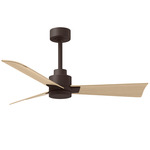 Alessandra Ceiling Fan - Textured Bronze / Light Maple Tone