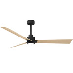Alessandra Ceiling Fan - Matte Black / Light Maple Tone