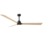 Alessandra Ceiling Fan - Matte Black / Light Maple Tone