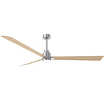Alessandra Ceiling Fan - Brushed Nickel / Light Maple Tone