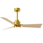 Alessandra Ceiling Fan - Brushed Brass / Light Maple Tone
