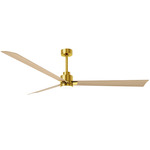Alessandra Ceiling Fan - Brushed Brass / Light Maple Tone