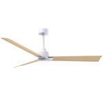Alessandra Ceiling Fan - Matte White / Light Maple Tone