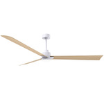 Alessandra Ceiling Fan - Matte White / Light Maple Tone
