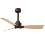 Alessandra Ceiling Fan - Textured Bronze / Light Maple Tone