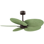 Alessandra Tropical Ceiling Fan - Textured Bronze / Palm Leaf