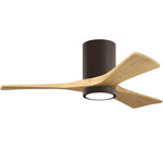 Irene Hugger Ceiling Fan - Textured Bronze / Light Maple Tone