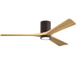 Irene Hugger Ceiling Fan - Textured Bronze / Light Maple Tone