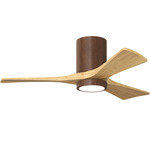 Irene Hugger Ceiling Fan - Walnut / Light Maple Tone