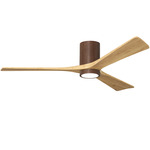 Irene Hugger Ceiling Fan - Walnut / Light Maple Tone