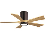 Irene Hugger Ceiling Fan - Brushed Bronze / Light Maple Tone