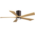 Irene Hugger Ceiling Fan - Brushed Bronze / Light Maple Tone