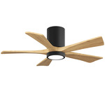 Irene Hugger Ceiling Fan - Matte Black / Light Maple Tone