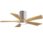 Irene Hugger Ceiling Fan - Brushed Nickel / Light Maple Tone