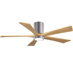 Irene Hugger Ceiling Fan - Brushed Pewter / Light Maple Tone