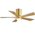 Irene Hugger Ceiling Fan - Brushed Brass / Light Maple Tone