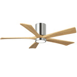 Irene Hugger Ceiling Fan - Polished Chrome / Light Maple Tone