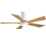 Irene Hugger Ceiling Fan - Gloss White / Light Maple Tone