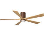 Irene Hugger Ceiling Fan - Walnut / Light Maple Tone