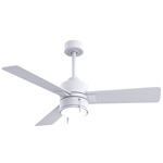 Steven Ceiling Fan with Light - Matte White / Matte White