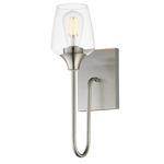 Goblet Wall Light - Satin Nickel / Clear