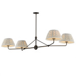 Dunbridge Double Linear Chandelier - Antique Bronze / Blue White