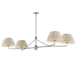 Dunbridge Double Linear Chandelier - Polished Nickel / Blue White