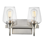 Goblet Bathroom Vanity Light - Satin Nickel / Clear
