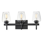 Goblet Bathroom Vanity Light - Black / Clear