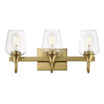 Goblet Bathroom Vanity Light - Natural Aged Brass / Clear