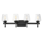 Goblet Bathroom Vanity Light - Black / Clear
