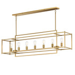 Gridline Linear Pendant - Natural Aged Brass